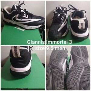 Nike Giannis Immortality 3 Black/White Size US Mens 9.5